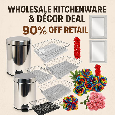 Wholesale Kitchenware & Home Décor Blowout – 90% OFF Retail!