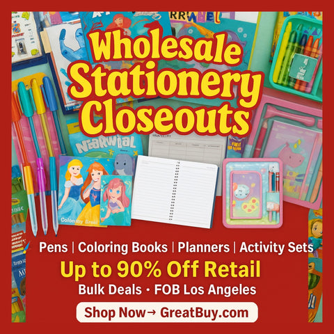 Stationery Closeout Deal- Up to 90% off Retail Prices