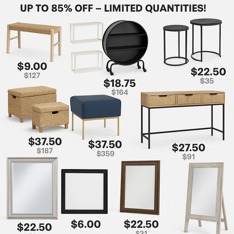 Furniture & Mirror Closeouts – Up to 85% Off Retail Value