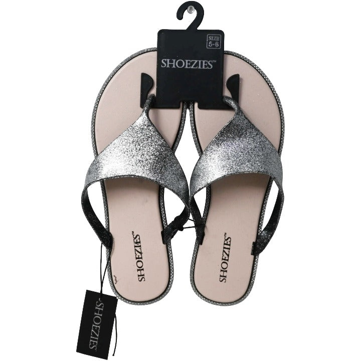 Womens Blk Glit Sandals C/P 24 SHOEZIES