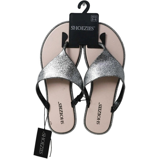 Womens Blk Glit Sandals C/P 24 SHOEZIES