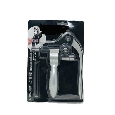 CORKSCREW , 7.5''H MODERN SILVER C/P 12