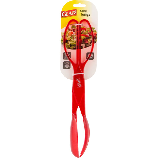 GLAD RED SALAD TONGS C/P 24