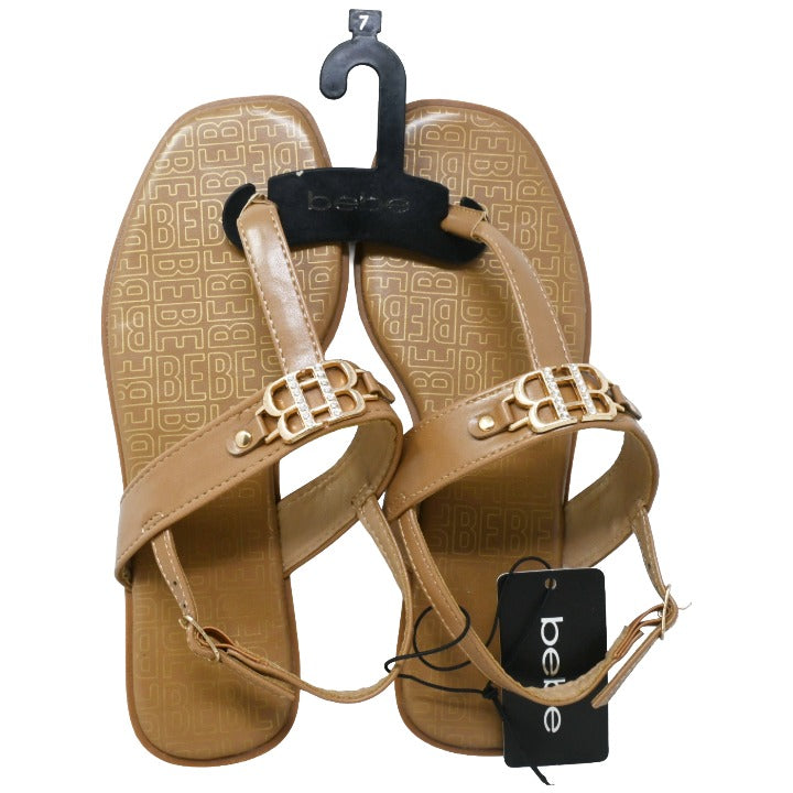 Womens Tan Fashion Sandals C/P 12 BEBE