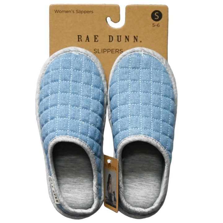 Rae Dunn Women's Slippers Denim Blue (2-Sm, 3-Md, 1-Lg) C/P 6