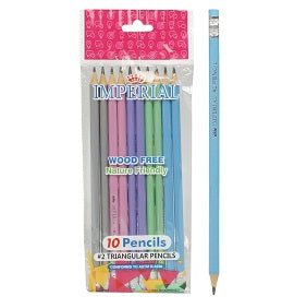 10pk PRE-SHARPENED TRIANGULAR PENCIL C/P 36