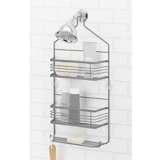 2.5 TIER COOL GRAY COLEBROOK SHOWER CADDY C/P 12