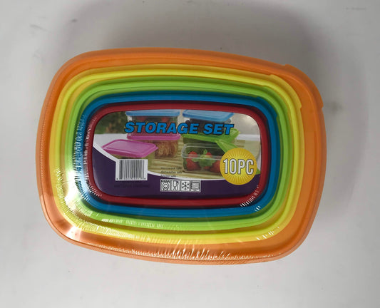 CONTAINERS ,10PC LIDS AST CLRS C/P 12