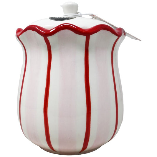Pnk Stripe Canister w/Lid C/P 12 Luna & Sage