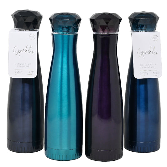 16oz DBL WALL WATER BOTTLE W/DIAMOND SHAPE LID C/P 48