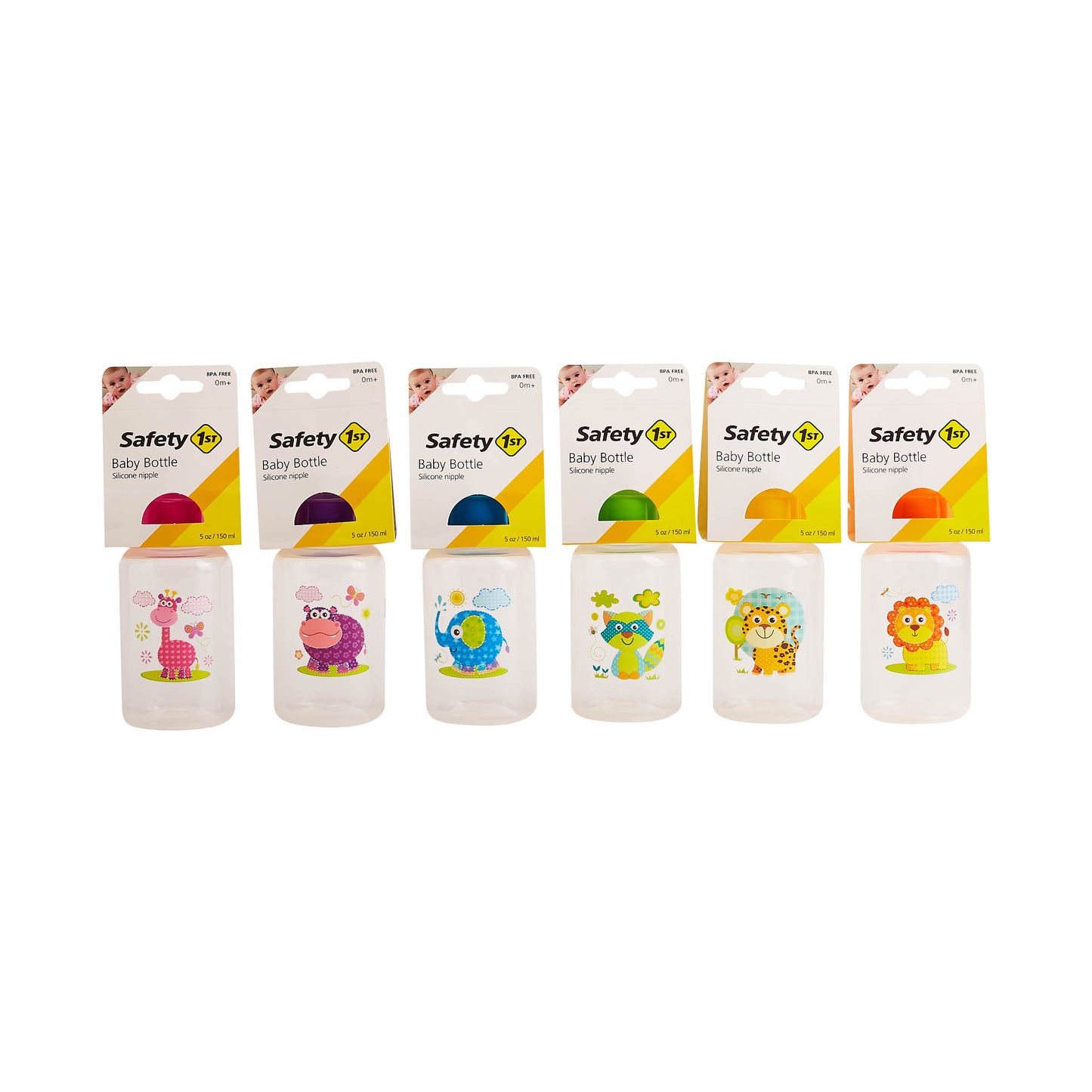 Safety 1st 5oz ROUND BABY BOTTLE W/ANIMAL PRINTS C/P 36