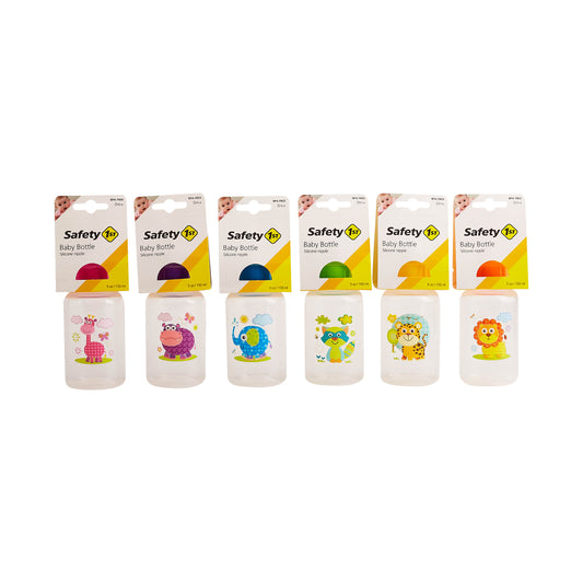Safety 1st 5oz ROUND BABY BOTTLE W/ANIMAL PRINTS C/P 36
