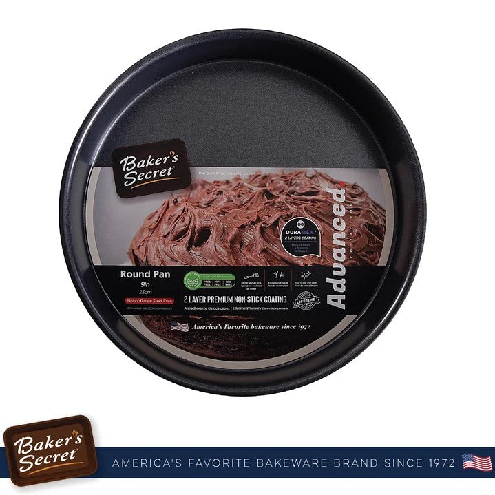 Baker's Secret 9 inch Round Cake Pan, Advanced Collection C/P 6