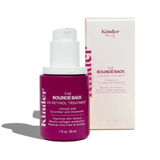 The Bounce Back Retinol Serum Kinder Beauty 1% (1% Retinol infused with Cucumber and Chamomile) (Expires 4/2027) C/P 35