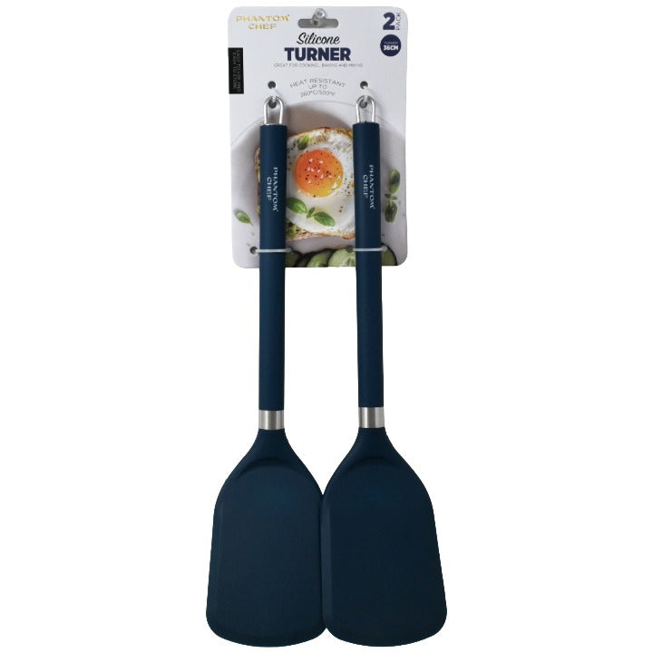 2pc Nvy Spatula Set C/P 12 Phantom Chef