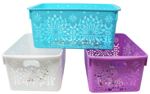 BASKET,4''H FLWR DESGN 3 ASSTD C/P 48