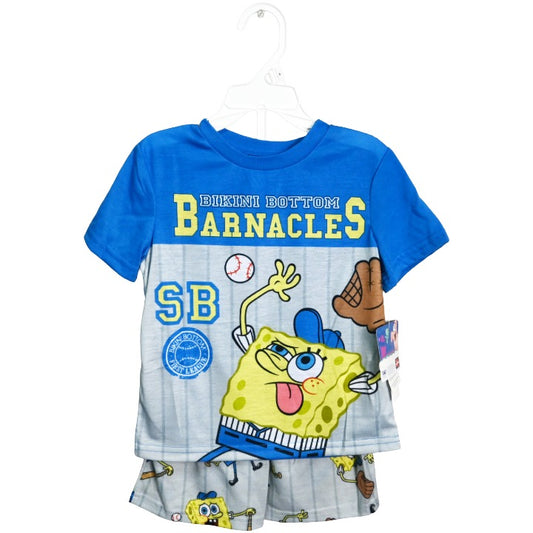 Sponge League Sz 4,6,8,10 2pc Pajama Set Sleepwear C/P 6 Spongebob