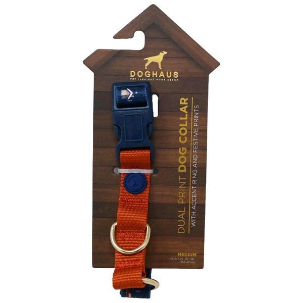 DOG COLLAR PRINT NAVY C/P 72 DOGHAUS
