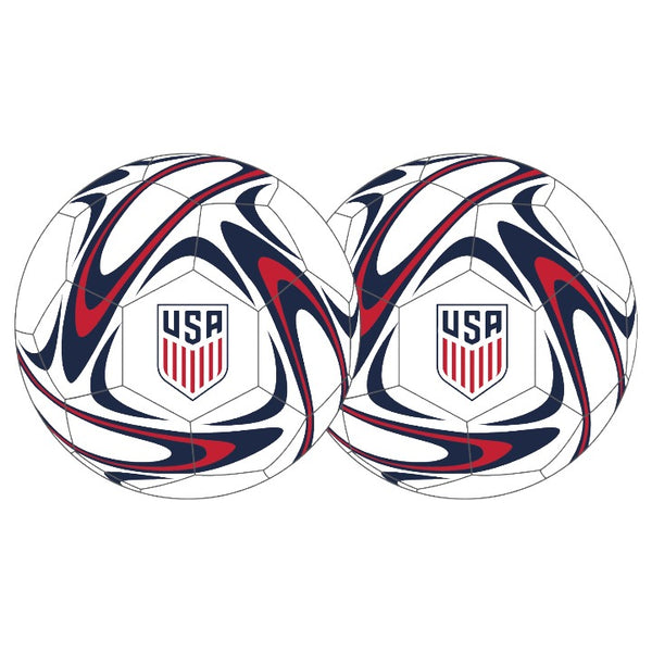 Wht Rd Blu US Soccer Soccer Ball C/P 8