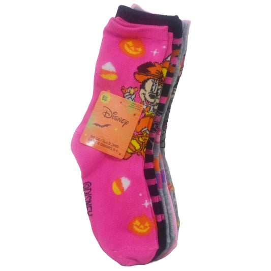 5pk MINNIE MOUSE BOO CREW SOCKS SIZE 6-8 C/P 60
