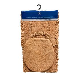 3pc EVELYN TAUPE BATH MAT C/P 12
