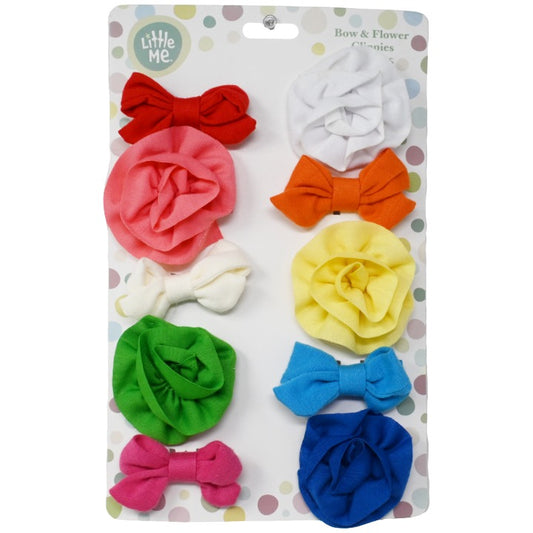 10pk Bow Asst Hair Clips C/P 36 Little Me
