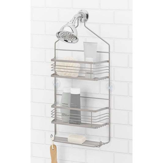 2.5 TIER POWDERED NICKEL COLEBROOK SHOWER CADDY C/P 12