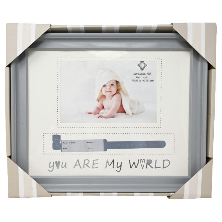 10x8 Gry Baby w/Bracelet Holder Frame C/P 24