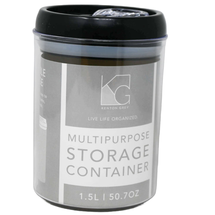 EXPORT 1.7L Blaack Round Plastic Container C/P 40