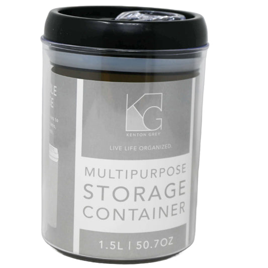 EXPORT 1.7L Blaack Round Plastic Container C/P 40