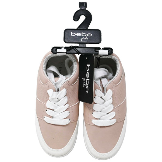 GIRLS BLUSH COURT LOW TOP SNEAKER wMULTI PIECING & SMALL CIRCLE EMBOSS BEBE 6-ASST SIZE C/P 12