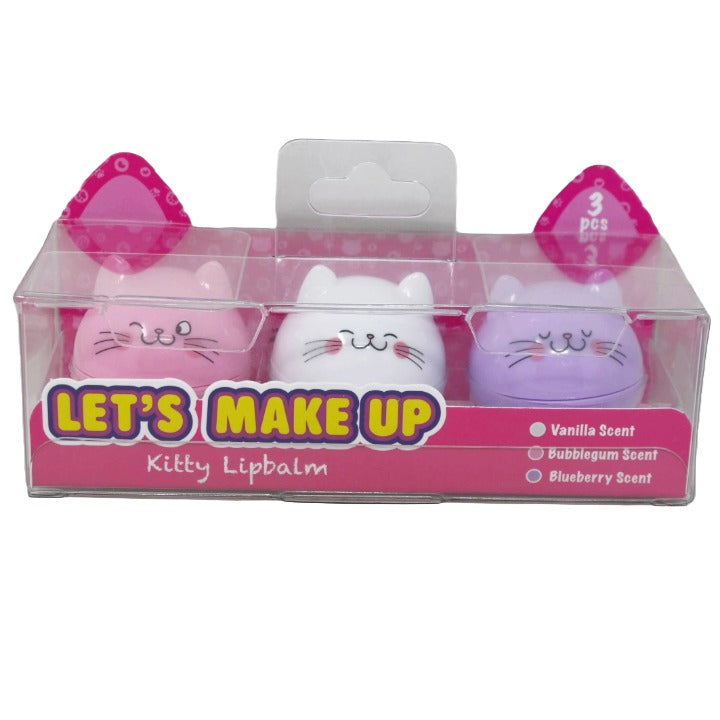 3pc Kitty Lip Balm C/P 72