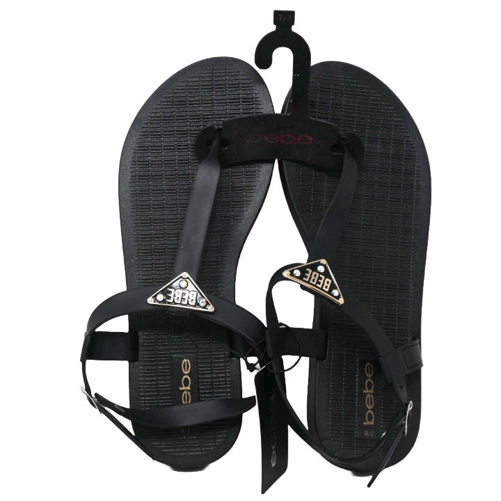 BEBE BLACK WOMENS PCU wRIANGLE LOGO PLATE 4-ASST SIZE C/P 18