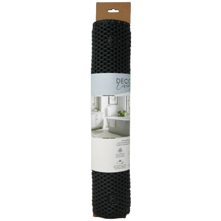Blk Bath Mat C/P 12 Decor Living