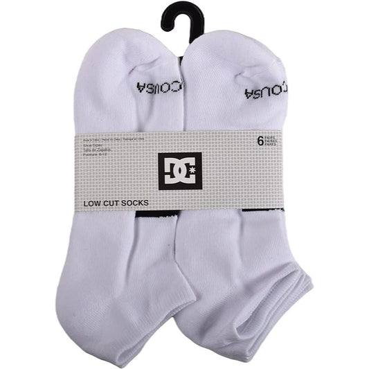 6pk DC MENS OVERSIZED LOGO HC LOW CUT SOCKS SIZE 10-13 C/P 60