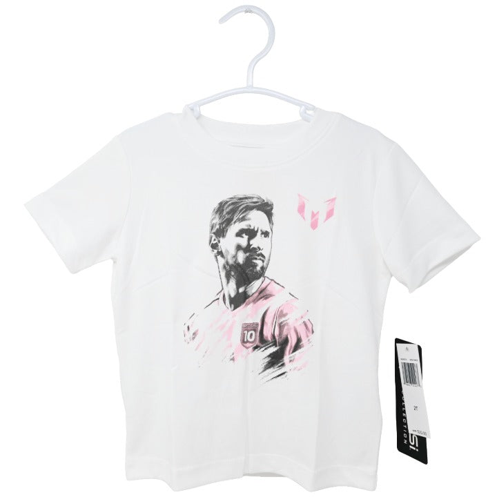 MESSI WHT DISTRESSED PORTRAIT T-SHIRT 3-ASST SIZE 2T,3T,4T C/P 24