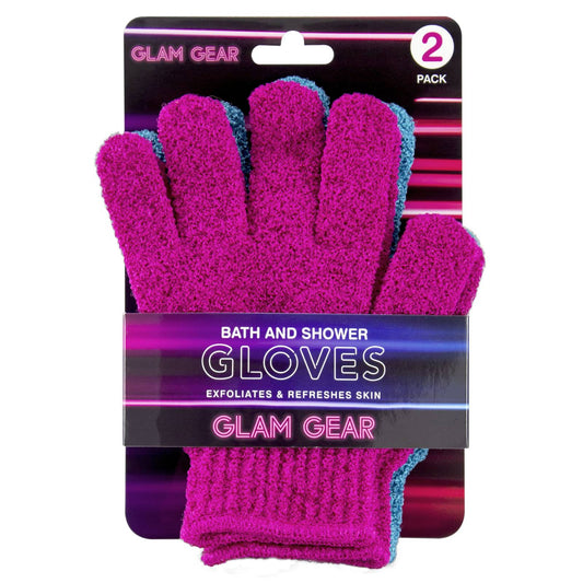 2pk BATH & SHOWER GLOVES C/P 72