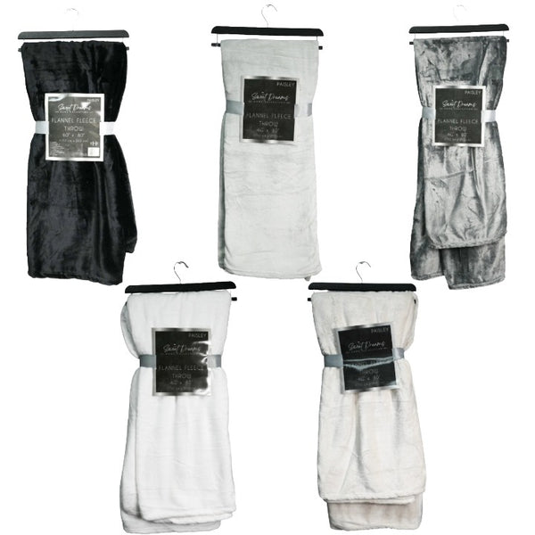 Asst 60x80" Blanket on Hanger C/P 12 Sweet Dreams Home Collection