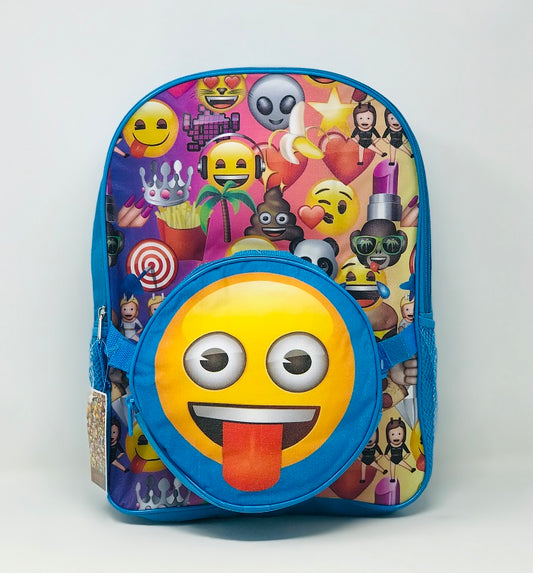 EMOJI EYES BACKPACK W/LUNCH KIT C/P 24