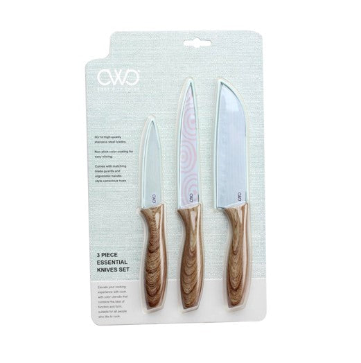 3pc 3.5"+8.5"+8.7" PRINTED KNIVES SET WITH SHEATH C/P 48