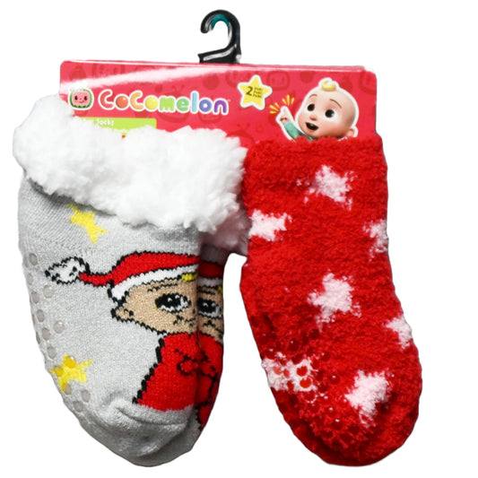 2pk 18-24m COCOMELON HOLIDAY TIME SOCKS C/P 60
