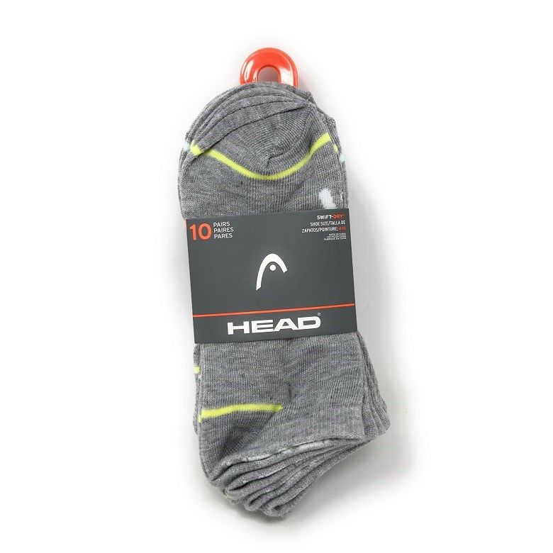 LADIES 9-11 10PK HEAD TIPPED H/T NS SOCKS C/P 60