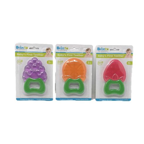 Bebeta FRUIT SHAPE W/F TEETHER, 3 ASSTD C/P 24