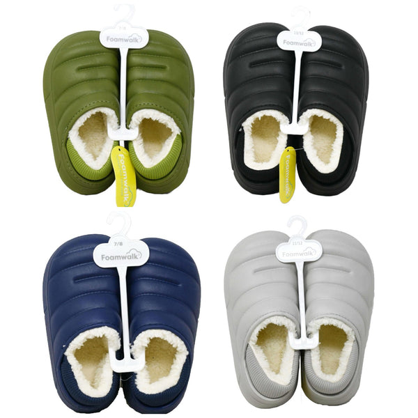 TODDLER BOYS PUFFY CLOGS wSHERPA LINING ASST COLO/SIZE C/P 36