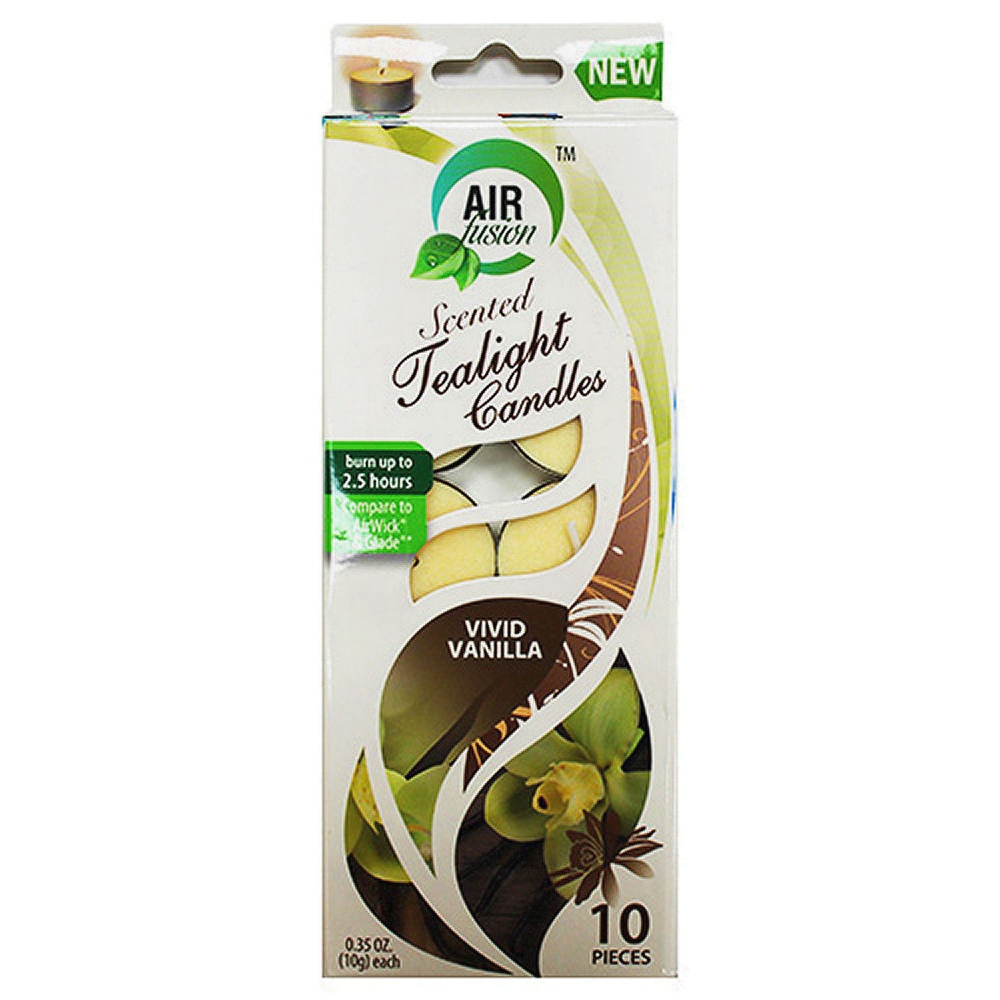 10pk "AS IS" SCENTED TEALIGHT CANDLE-VIVID VANILLA C/P 12