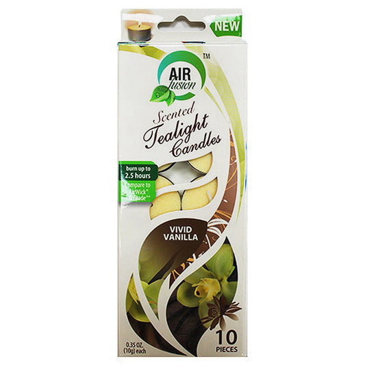10pk "AS IS" SCENTED TEALIGHT CANDLE-VIVID VANILLA C/P 12