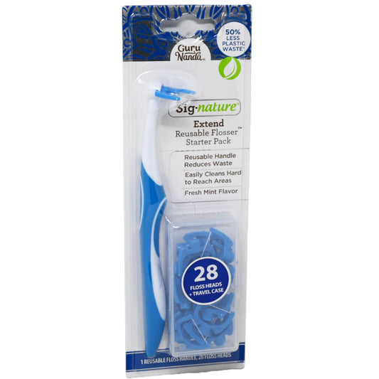 Extend Reusable Flosser (1 Handle + 28 Refills Floss Head) C/P 12