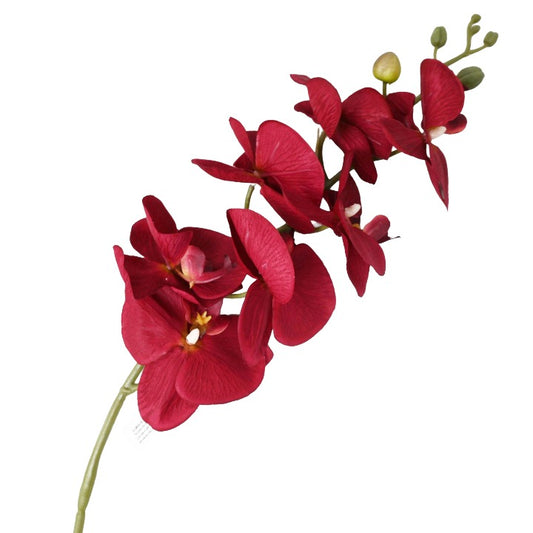 BURG SATIN ORCHID SPRAY 8 FLOWERS 39" C/P 96
