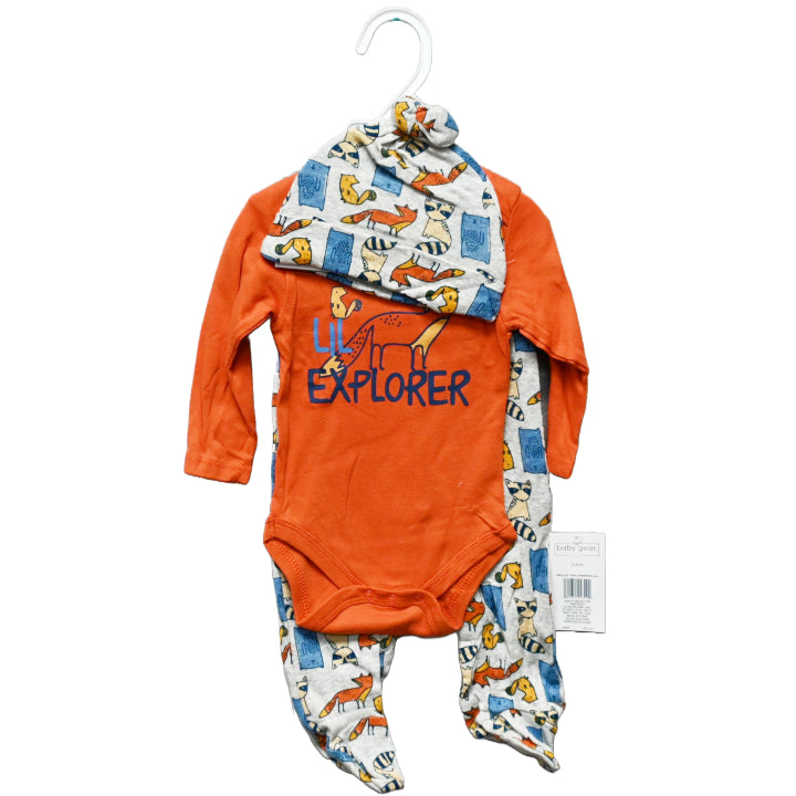 3pc FOX FOOTED PANT SET C/P 48