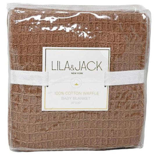1pc 30x40" Cotton Waffle Blanke - Brown C/P 48